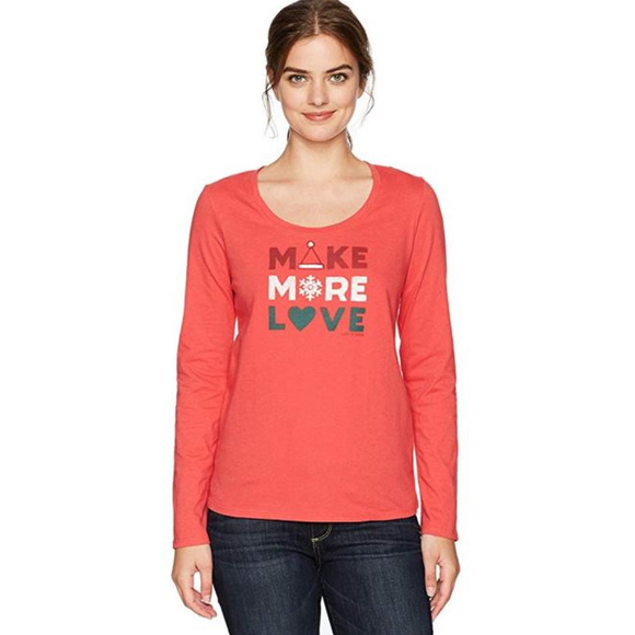 Life is Good Make More Love Christmas Tee XS - Picture 1 of 1